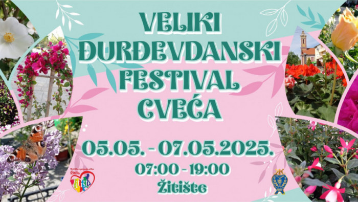 VELIKI ĐURĐEVDANSKI FESTIVAL cveća u Žitištu – prolećna radost od 5. do 7. maja