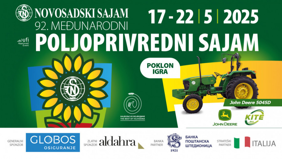 MEĐUNARODNI POLJOPRIVREDNI SAJAM od 17. do 22. maja u Novom Sadu