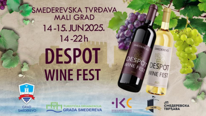 „DESPOT WINE FEST“ u Smederevskoj tvrđavi 14. i 15. juna