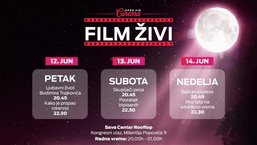 TS MEDIA OŽIVLJAVA DOMAĆE FILMSKE KLASIKE: Besplatne projekcije na otvorenom na krovu Sava Centra od 12. do 14. juna